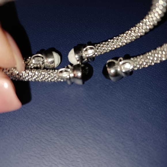 NWOT SET OF 2 STERLING SILVER GEMSTONE CUFFS - Picture 5 of 5